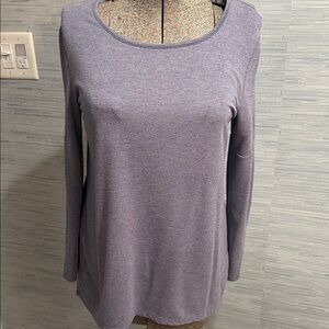 Apt. 9 Women's Heather blue Gray Long Sleeve Tee